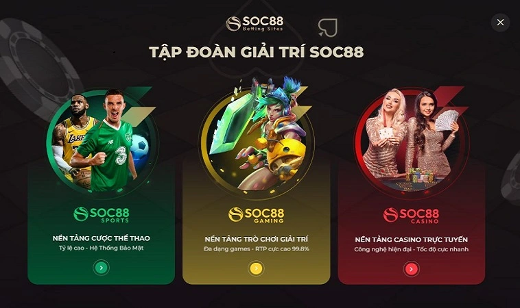 SOC88 được đánh giá là nhà cái cá cược trực tuyến hàng đầu hiện nay SOC88 được đánh giá là nhà cái cá cược trực tuyến hàng đầu hiện nay