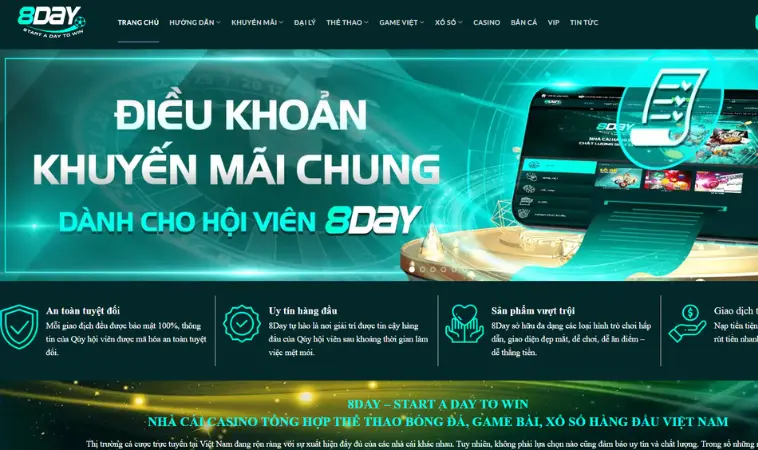 8DAY chiều lòng mọi cược thủ vì lý do này! 8DAY chiều lòng mọi cược thủ vì lý do này!